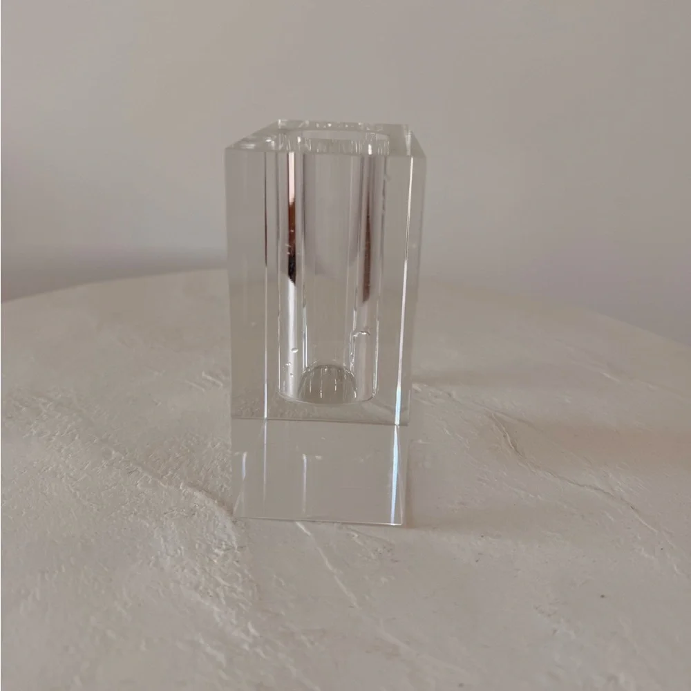 POST MODERN MINIMALIST‎ CUT CRYSAL BUD-VASE MID-CENTURY MODERN ART DECO REGENCY